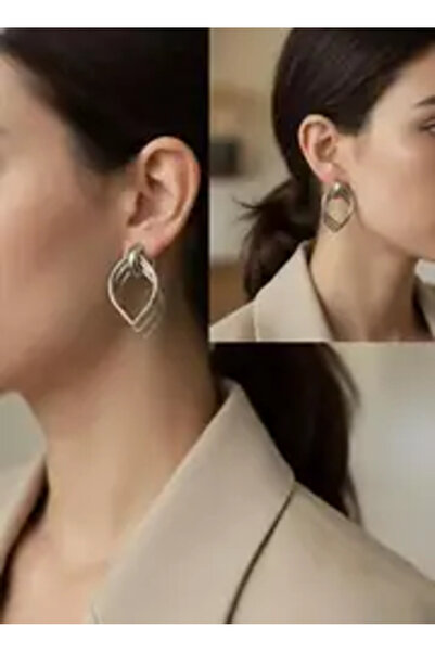 staınless steel Steel Earring (Silver)