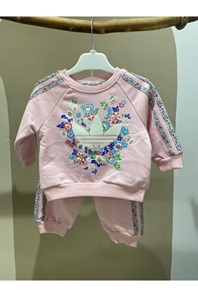 NOBLEKIDS Digital Printed Pink Baby & Kids Set – Sweatshirt & Jogger Bottom, 6–36 Months