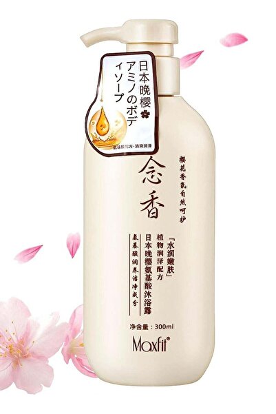 MAXFIT شامبو ساكورا الياباني لنمو الشعر 300 مل - مضاد لتساقط الشعر وتكثيفه