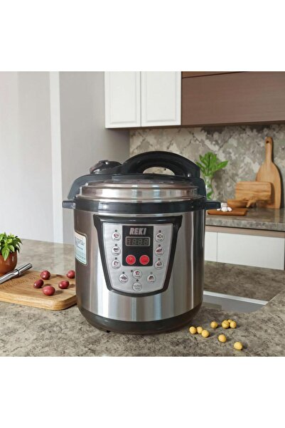 Tradeo Electric Pressure Cooker 6L 1000W, 10-in-1 Multi-Function Stainless Steel Cooker with LED Control