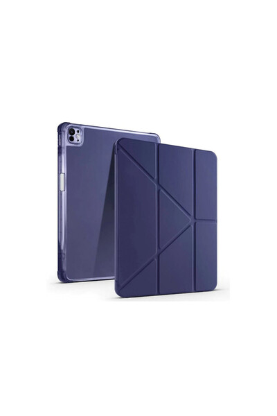 ceppark Newface iPad Pro 13 (2024) Case Mars Tablet Case with Pen Holder - Navy Blue