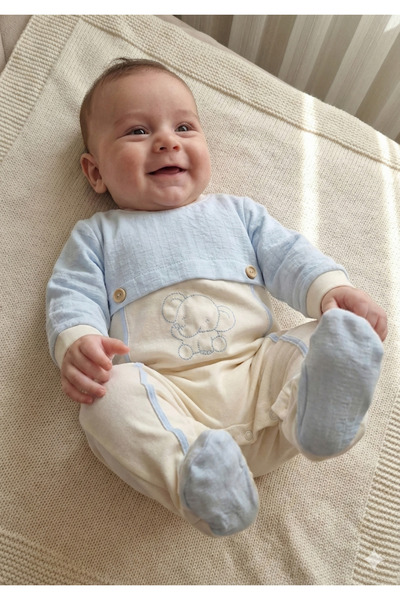 Gaye %100 Pamuk Filli Desen Erkek Tulum