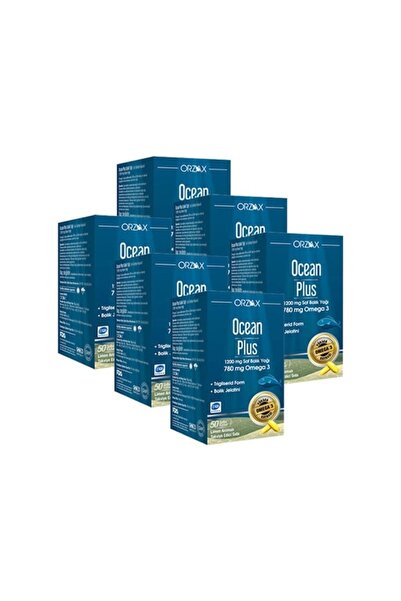 Orzax Ocean Plus 1200 Mg Omega3 Fish Oil 50 Capsules X 6 Pieces