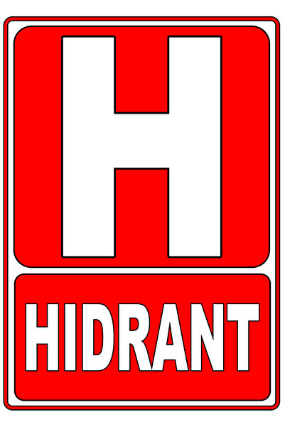 GGMag Tablouri Fire Hydrant Sign, 30 x 40 cm