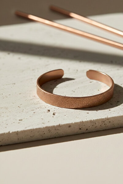 Sevil Gülgün Atelier Health & Energy |   100% Pure Copper Handmade Sand Pattern Adjustable Bracelet