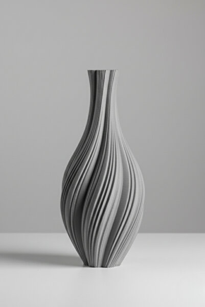 Smile3D Dekoratif Dokulu Vazo 20 cm 3d Ağır Baskı