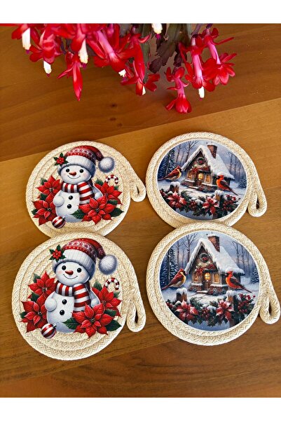 Nev Design Set of 4 Coasters, New Year's Concept, Gift