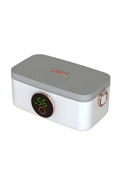 Tradeo Rechargeable Electric Heated Lunch Box with Digital Display, 1000ml, Portable & Leak-Resistant