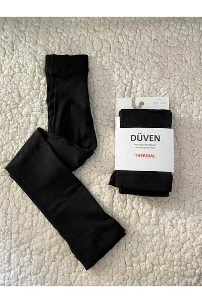 DÜVEN Girl's Black Thermal Tights