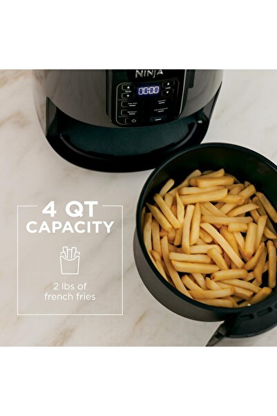 NINJA Air Fryer AF101, 4-Quart, 4-in-1 (Air Fry, Roast, Reheat, Dehydrate), Grey