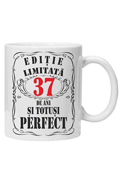 CRD PRINT Personalized mug with text "limited edition", 37 years, CRD PRINT, 330ml, white