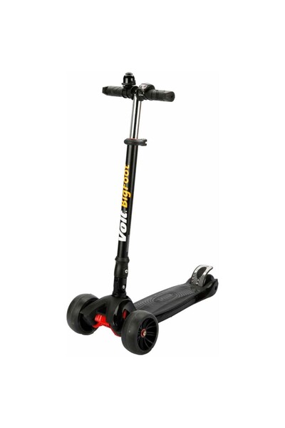 AyrStore Big Foot 3 Tekerlekli Işıklı Siyah Scooter