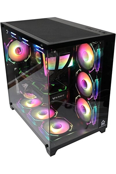 diğerr1 GAME MASTER F7 LİTE 7 FANLI ARGB KUMANDALI KONTROLCÜLÜ GAMİNG PC KASA...