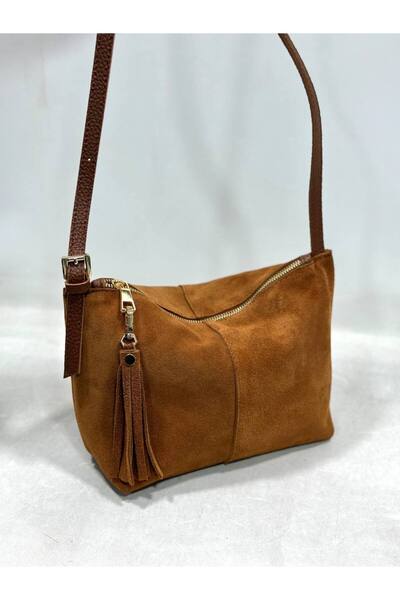 My Easy Shop Geantă de umăr din piele de căprioară autentică MesBag