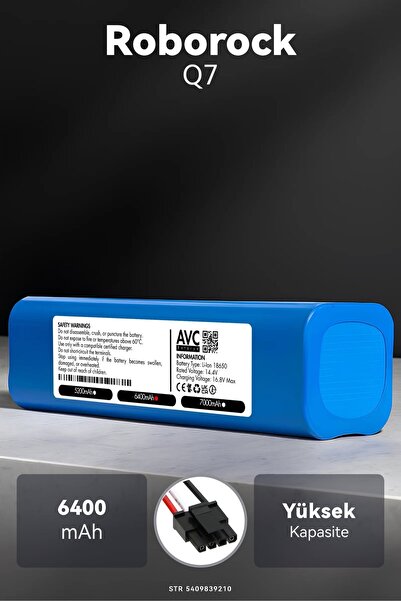 AVC BATARYA Roborock Q7 6400mAh Robot Süpürge Bataryası – Sertifikalı Güvenli...