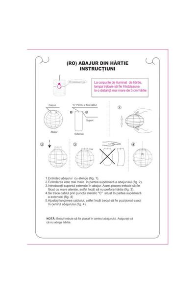 VENITIVO VINDEM CELOR INTELIGENTI Paper lampshade VENITIVO for chandelier, 30 cm diameter, nude pink