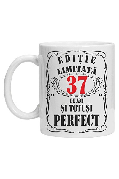 CRD PRINT Personalized mug with text "limited edition", 37 years, CRD PRINT, 330ml, white
