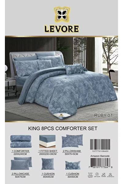 Levore Livory double-sided winter bedspread with faux fur and velvet, suitable for a single bed size 120x200 cm, 4-piece set (RUBY-07)