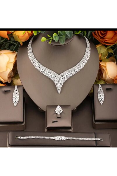 Accessories Zirkon Gelin Seti, Söz, Nisan Düğün Seti