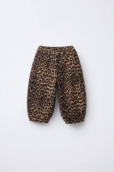 NOBLEKIDS La Ciel Paris Leopard Print Balloon Jeans – Girls' Pants, 3–10 Years