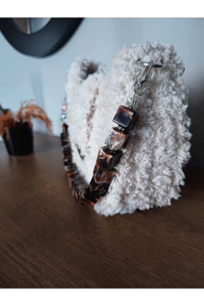 KnitVerse Teddy Plush Knitted Handbag - Women