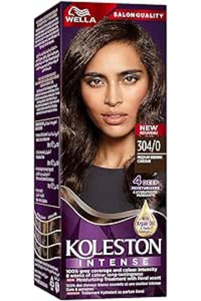 Wella كريم كولستون لصبغ الشعر المكثف بني متوسط 304/0