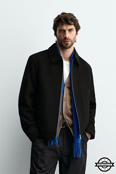 KOCCİ BUTİK ZRA Model Kaşe Relaxed Fit Erkek Kısa Kaban Ceket Mont