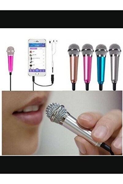 GÜMRÜK MARKET Taşınabilir Karaoke Mini Mikrofon Akıllı Telefon Dizüstü Pc Için Masaüstü Mikrofon