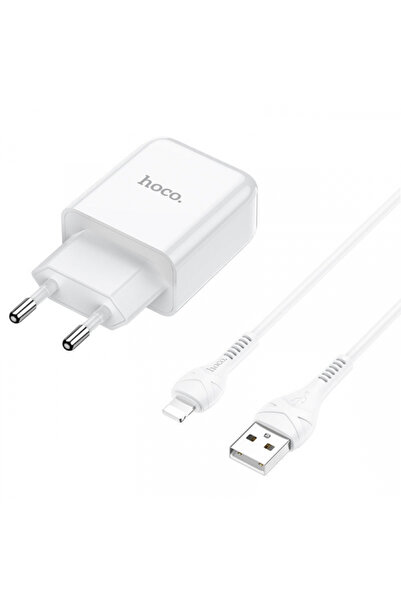 Apple HOCO N2 Power Adapter with Lightning Cable, 10W, 2A, 1 x USB-A, White