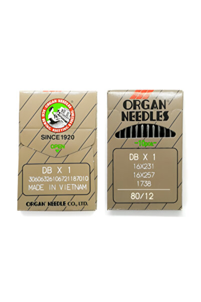 ORGAN NEEDLES إبرة ماكينة الخياطة الصناعية جوكي 80/12 - أصلية (إبر أورغان DB8...
