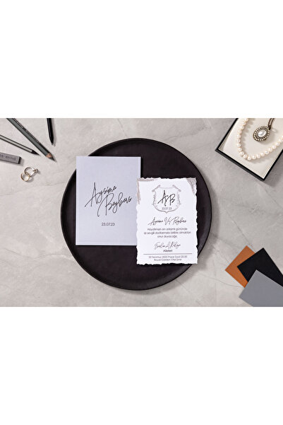 İKLİM DAVETİYE Düğün Davetiyesi / Nişan Davetiyesi / Nikah Davetiyesi / (50 A...