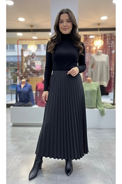 BİLGENS BUTİK Women's Transitional Pleated Skirt