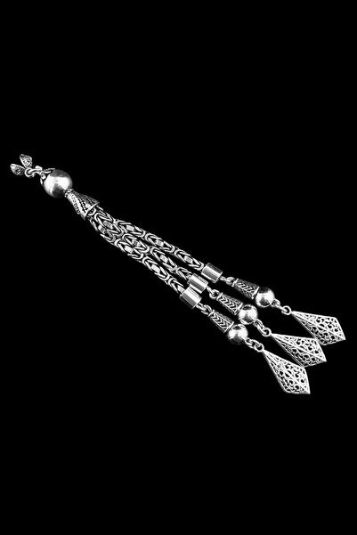 Duende Silver 925 Ayar Gümüş Tesbih Püskülü,Osmanlı Motifi İşlemeli Tesbih Pü...