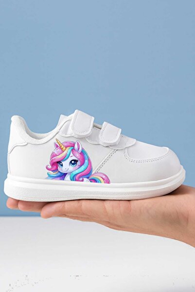 lias desing Unicorn Sweet at Hors Printed Girls' Sports Shoes Sneaker with Band