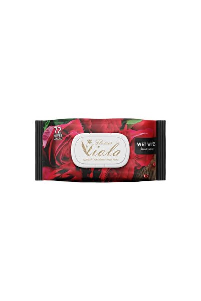 VIOLA FLOWER Rose scented wet wipes (72 wipes)