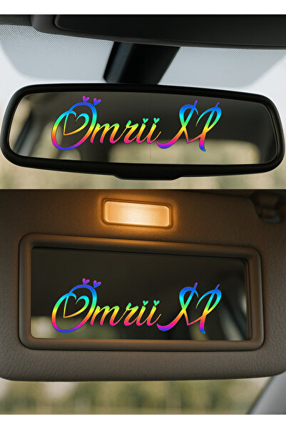 AlpiLeo Kalp Detay Oto Aksesuar Stickerı "Ömrüm" | Scooter, Telefon Kılıfı, M...