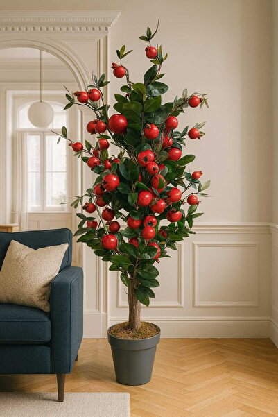 MAKİ DEKOR YAPAY LÜKS NAR DEKORATİF MODERN 120 CM BOYUNDA AĞAÇ