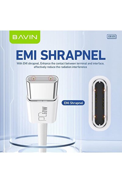 Bavin 3ft 60W USB Type C To C Charging Cable For iPhone 15, For Samsung - CB325
