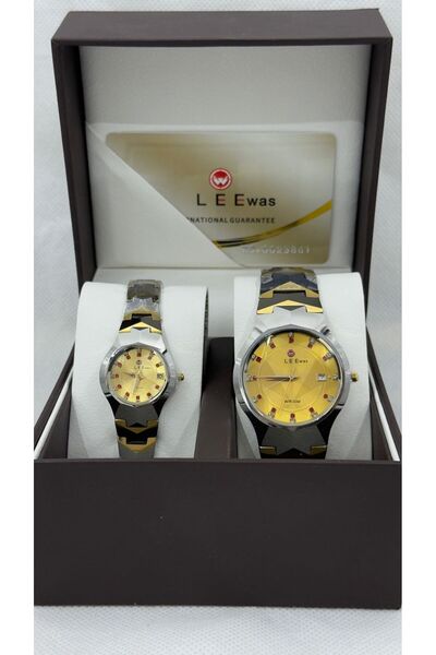 LE Ewas طقم ساعة رجال نسائي
