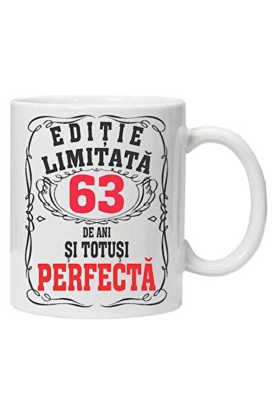 CRD PRINT Personalized mug 'limited edition - perfect', 63 years, CRD PRINT, 330 ml, white