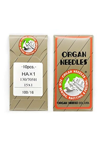 ORGAN NEEDLES إبر ماكينة الخياطة المنزلية HA 100/16، عبوة من 10 قطع