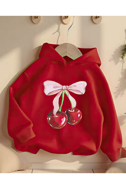 CACTUS COLLECTION Hooded Sweatshirt Unisex 3 Thread Cotton Cherry