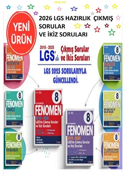 2026 LGS HAZIRLIK 8. Sınıf Tüm Dersler 2018-2025 LGS Çıkmış ve İkiz Soruları