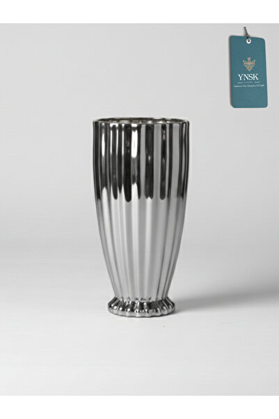 YNSK Luxury | Geneva | Modern Nordic Crystal Flower Vase 27 cm | Smoked