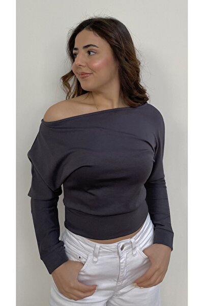 EmcyFiora بلوزة نسائية، قماش مودال، ياقة قارب (EmcyFiora)