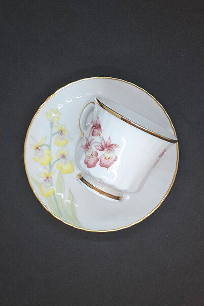 ABBETC Svanholm Adam and Eve Themed Porcelain Coffee/Tea Cup and Saucer 2 Pieces 130 ml