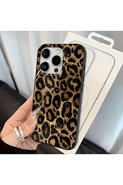 OSG iPhone 15 Pro Max Compatible Leopard Pattern Shockproof Premium Luxury Design Phone Case