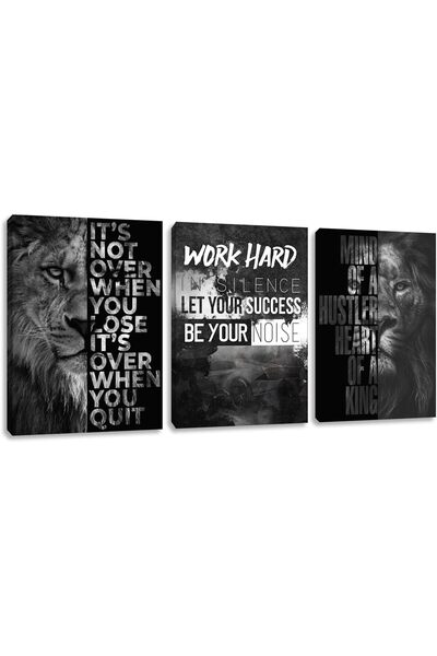 ALAYRA International لوحة فنية جدارية تحفيزية من القماش - 50×70 سم، اقتباسات ...