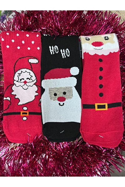 Melodisecil جوارب ذات طابع عيد الميلاد - جوارب يمكن ارتداؤها بتصميم خاص للعام الجديد، 3 قطع