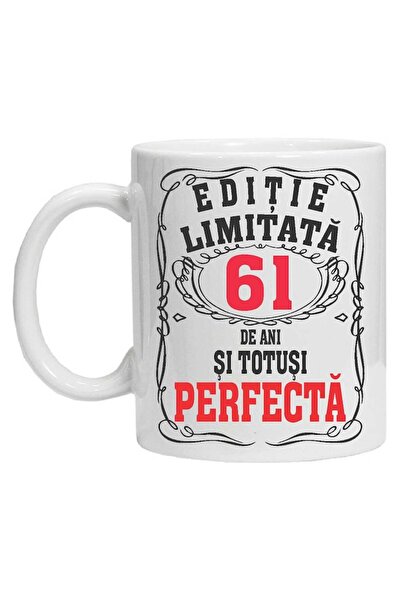 CRD PRINT Personalized mug with the text 'limited edition - perfect', 61 years, CRD PRINT, 330ml, white